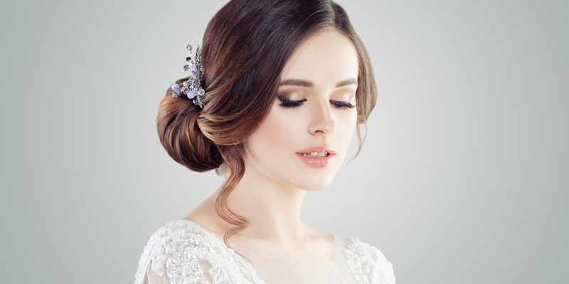 Harrogate Salon | Romantic woman with bridal updo hair. | A Cut Above The Rest Harrogate Salon | Romantic woman with bridal updo hair. | A Cut Above The Rest